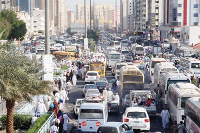 شركات النقل المحلية غطت نقص  حافلات الخارج في الحج
