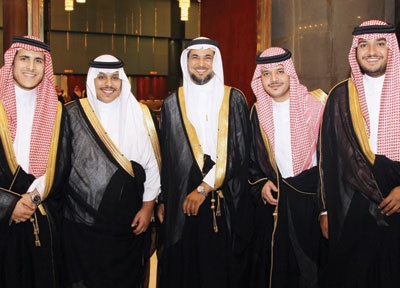 سلطان بن فهد بن سلمان يحتفل بزفافه على كريمة منصور بن مشعل