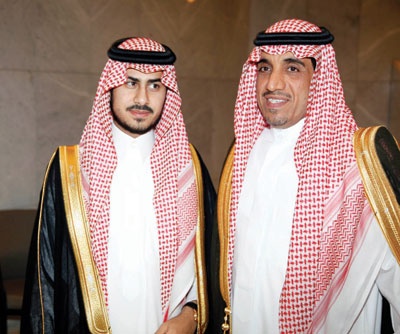 سلطان بن فهد بن سلمان يحتفل بزفافه على كريمة منصور بن مشعل