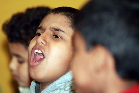 قصة مصورة : أطفال "إنسان" يستمتعون بالأجواء الباردة في الثمامة