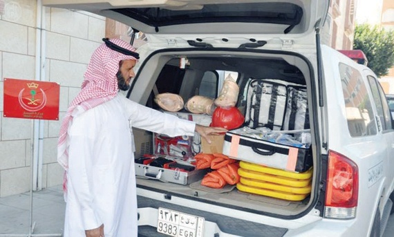 جهزت إدارة الطوارئ والأ‌زمات في صحة الطائف سيارة خاصة للتجارب الوهمية
