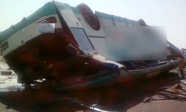مصرع واصابة 24 فى حادث تصادم اتوبيس سياحى في جنوب سيناء