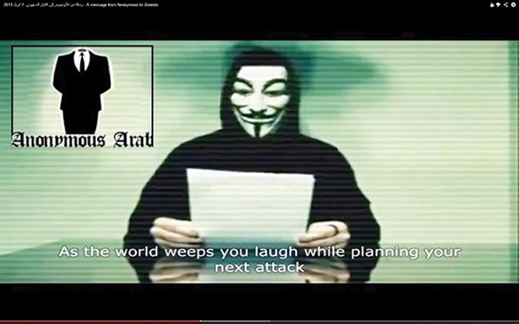 «أنونيموس» تعطّل إنترنت إسرائيل بـ 44 مليون هجمة
