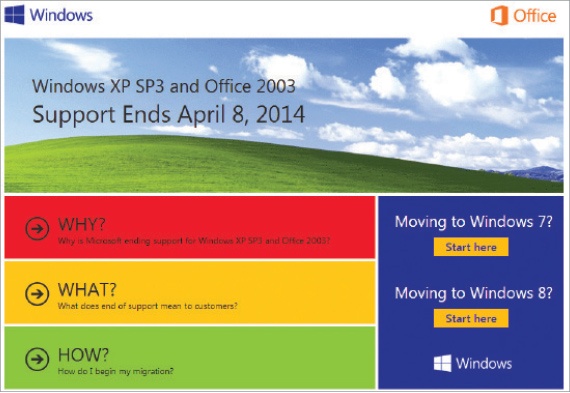 مايكروسوفت توقف نظام تشغيلها XP .. والخدمات الأمنية معطلة
