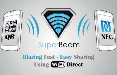 SuperBeam لنقل الملفات عبر الشبكة اللاسلكية
