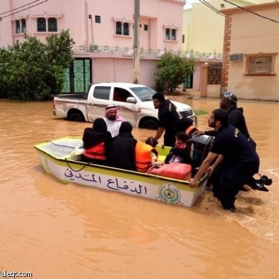 الدفاع المدني: إخلاء ما يزيد عن 862 شخصاً جراء الأمطار والسيول في جميع مناطق المملكة