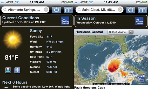 تطبيق قنوات الطقس   The Weather Channel