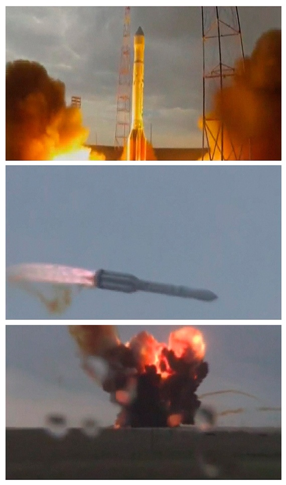 تحطم صاروخ جديد يهدد برنامج الفضاء الروسي