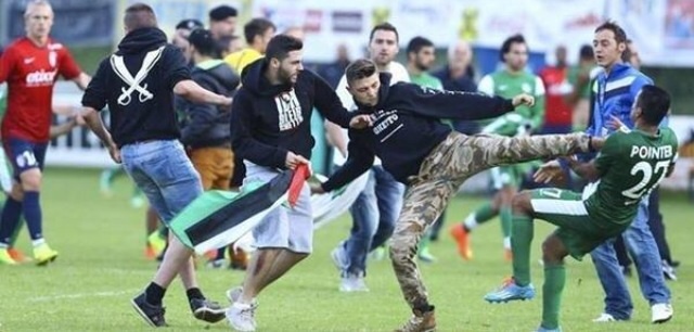 انتقاما لغزة .. جمهور نادي فرنسي يضرب لاعبي فريق إسرائيلي