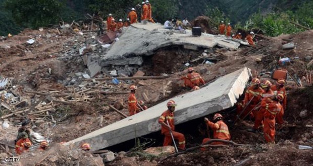 ارتفاع حصيلة القتلى بسبب انهيار أرضي جنوب غرب الصين إلى 15 شخصا