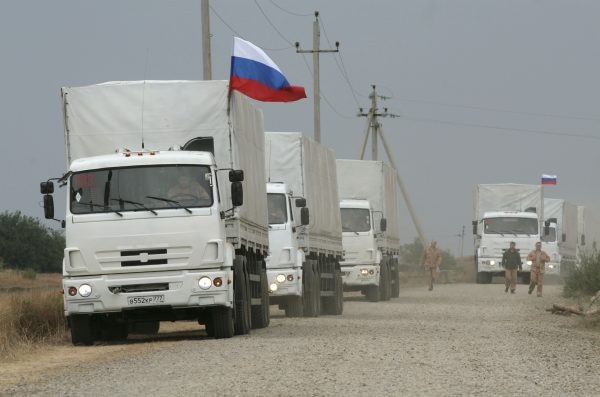 وصول قافلة ثالثة من المساعدات الروسية إلى شرق أوكرانيا
