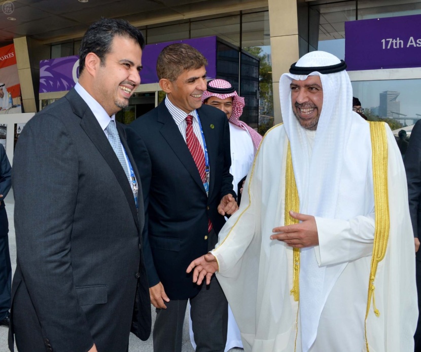 رئيس المجلس الأولمبي الآسيوي يجتمع برئيس الوفد السعودي في "إنشون 2014 "