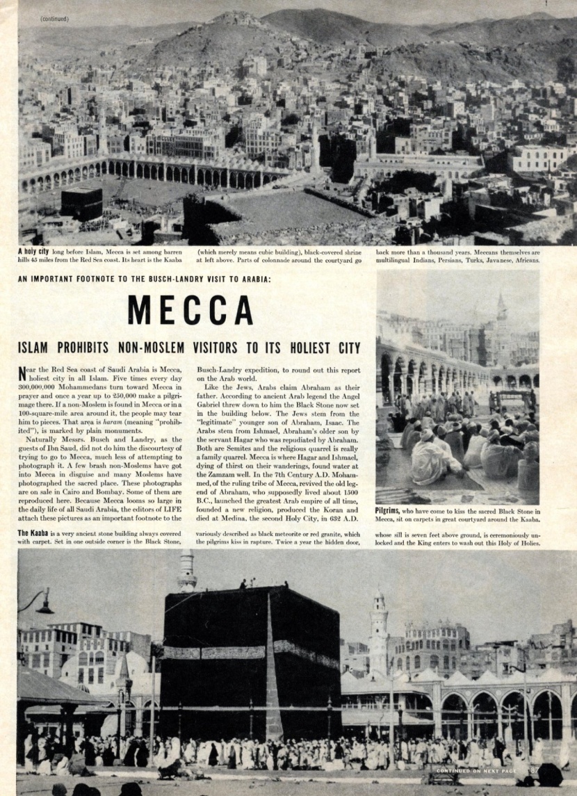 مجلة "لايف" الأمريكية تنشر تقريرا عن مكة المكرمة عام 1943م