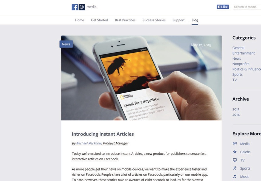 «فيسبوك» تطلق خدمة لتقديم الأخبار من مواقع الأخبار العالمية