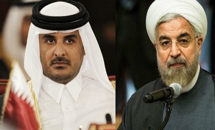 أمير قطر يسمي الخليج العربي بـ «الفارسي» ويؤكد لروحاني: علاقتنا عريقة وتاريخية ووثيقة