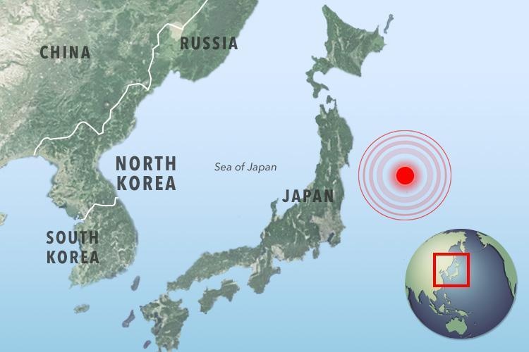 زلزال بقوة 6.1 درجات يضرب منطقة قبالة الساحل الشرقي لليابان