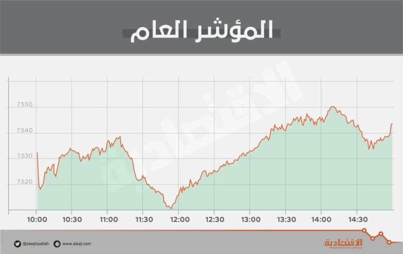 الأسهم السعودية تحافظ على مستوى
7500 نقطة رغم تزايد نشاط البيع