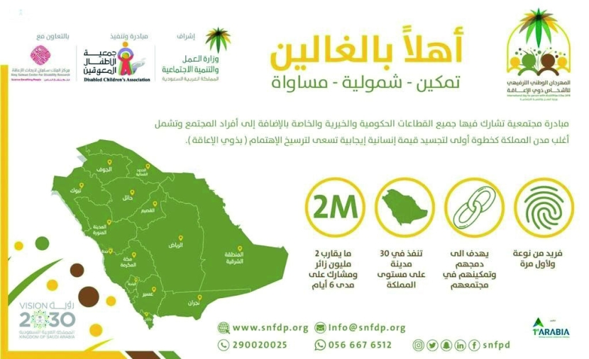 «الأطفال المعوقين» تنظم المهرجان الوطني الترفيهي الأول لذوي الإعاقة