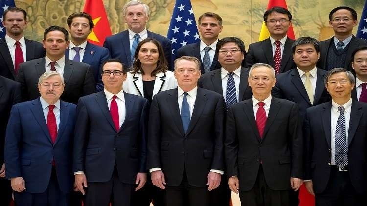 استئناف المفاوضات التجارية بين الصين والولايات المتحدة في واشنطن