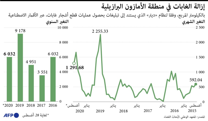 إزالة الغابات في منطقة الأمازون البرازيلية