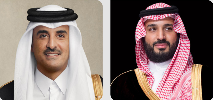 ولي العهد يتلقى اتصالا هاتفيا من أمير قطر للتهنئة بعيد الفطر