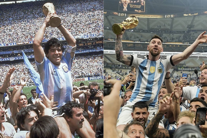 ميسي : تمنيت لو تسلمت كأس العالم من مارادونا