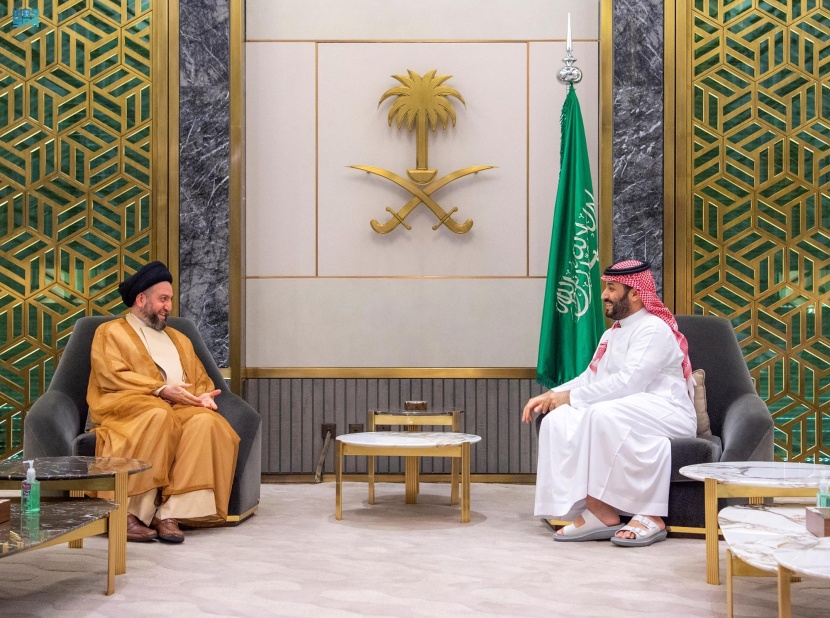 ولي العهد يستقبل زعيم تيار الحكمة في العراق