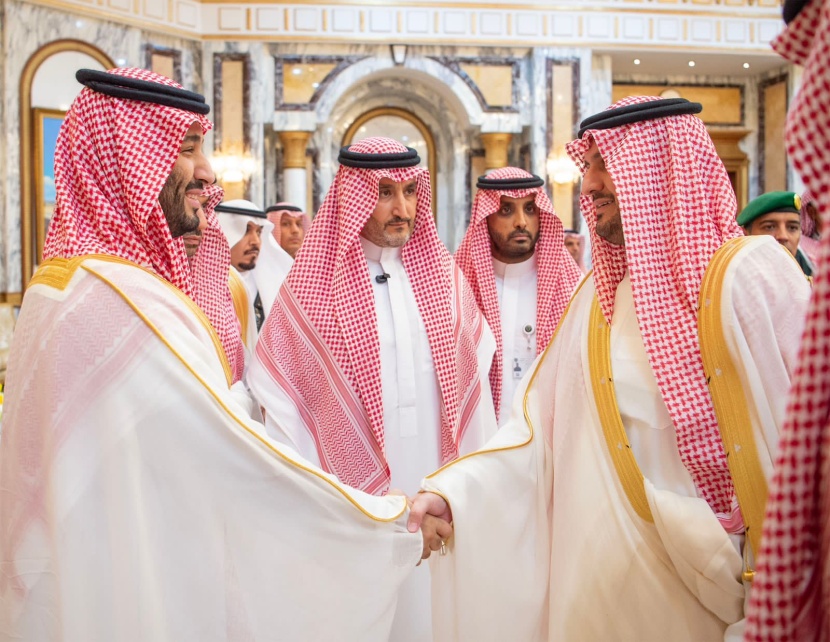 ولي العهد يستقبل الأمراء والعلماء وكبار المسؤولين بمناسبة عيد الفطر