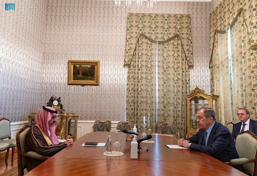 وزير الخارجية يبحث التعاون الاستراتيجي مع نظيره الروسي