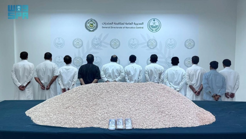 ضبط 3.8 مليون قرص من مادة الإمفيتامين في الرياض