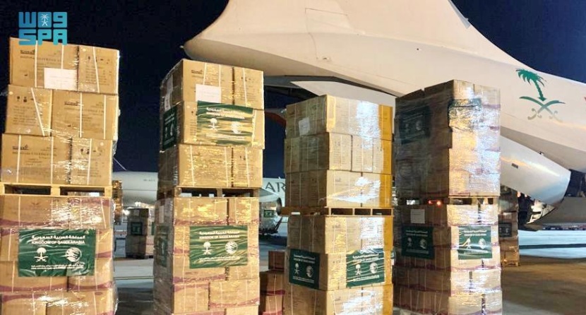 مغادرة الطائرة السعودية الـ 29 لإغاثة الشعب الفلسطيني في غزة