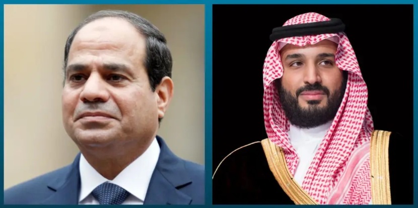 ولي العهد يهنئ الرئيس المصري بمناسبة إعادة انتخابه لفترة جديدة
