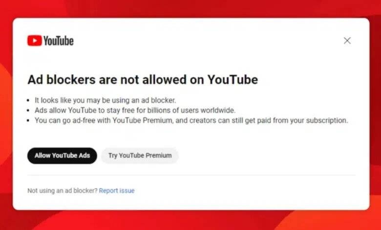 "يوتيوب" تواصل حربها على أدوات منع الإعلانات