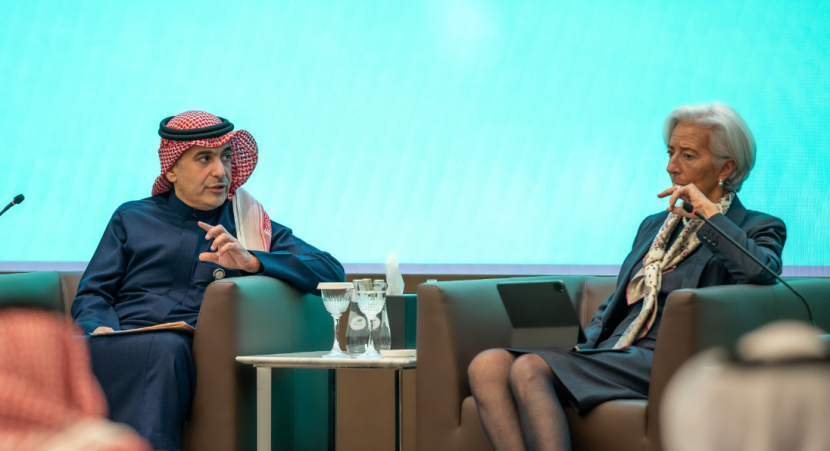 لاغارد تبحث من الرياض مخاطر ارتفاع التدفقات الرأسمالية والترابط بين القطاعات المالية الرئيسة