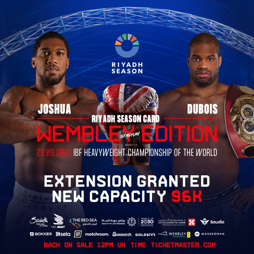  زيادة عدد تذاكر نزال "Riyadh Season Card Wembley Edition" إلى 96 ألف تذكرة