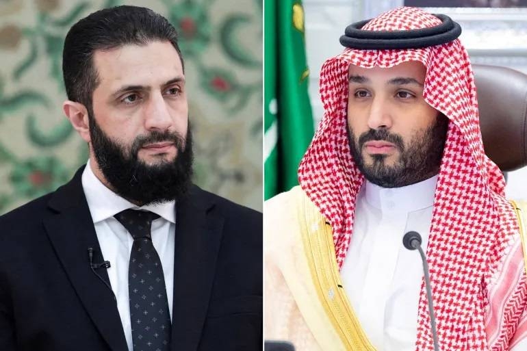 ولي العهد السعودي يرحب بإجراءات الرئيس الشرع لاحتواء الأحداث في سورية