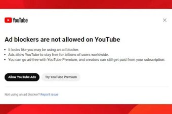 "يوتيوب" تواصل حربها على أدوات منع الإعلانات